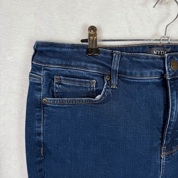 NYDJ Marilyn Straight Quinn Wash Jeans Zip Fly Stretch Tech Size 12 - Picture 3 of 16